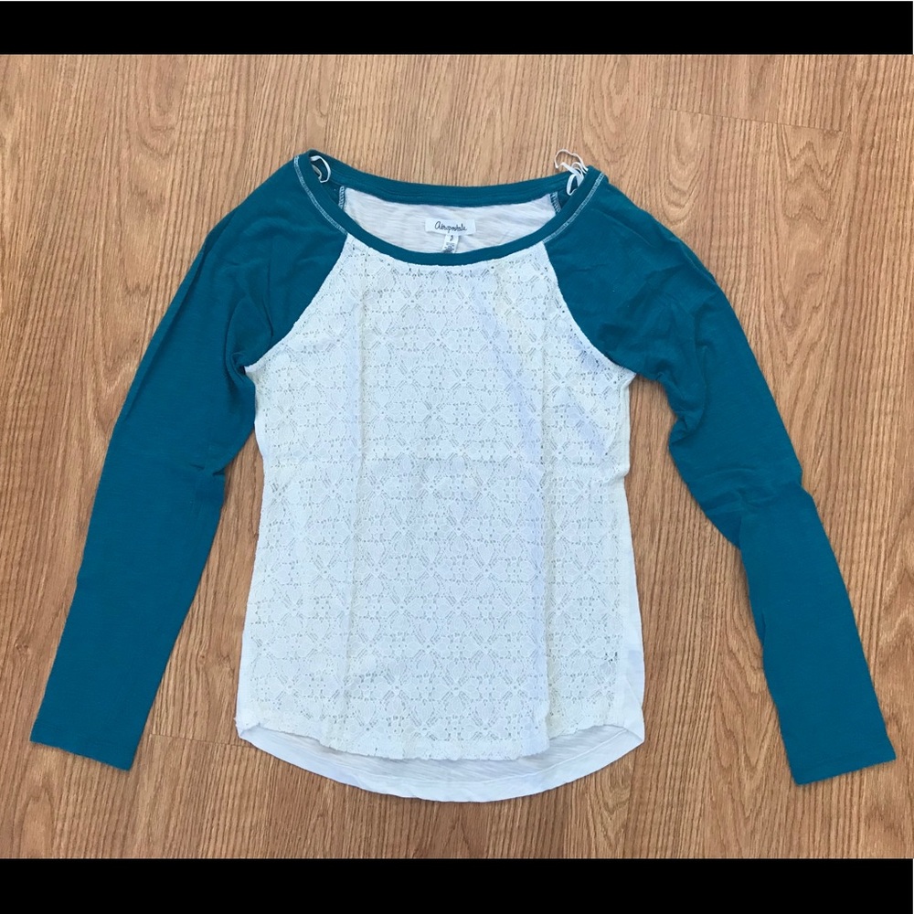 Aeropostale longsleeve lace baseball shirt
